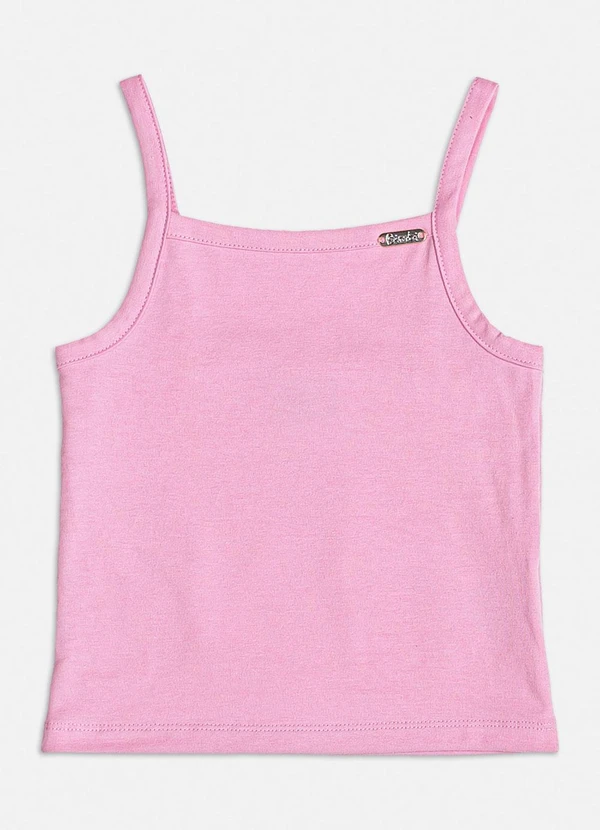 Bimbi - Regata Básica Rosa Baby de Alça Rosa