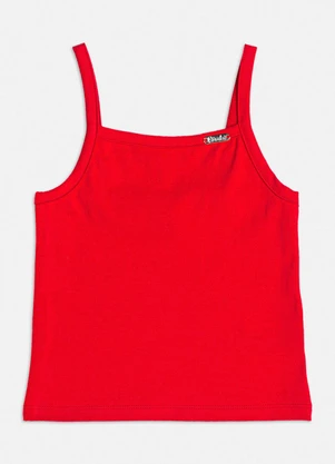 Bimbi - Regata Básica Vermelha de Alça Vermelho - BIMBI