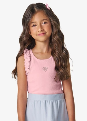 Trick Nick - Regata Infantil Feminina em Ribana 2x1 Rosa - TRICK NICK