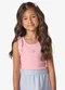 Trick Nick - Regata Infantil Feminina em Ribana 2x1 Bege - variação: Rosa