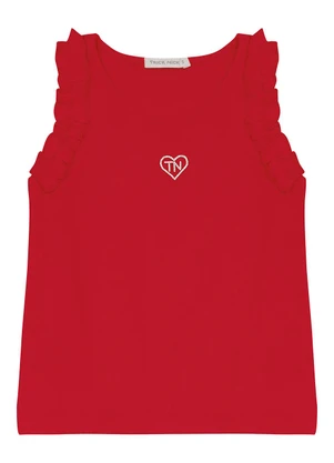 Trick Nick - Regata Infantil Feminina em Ribana 2x1 Vermelho - TRICK NICK
