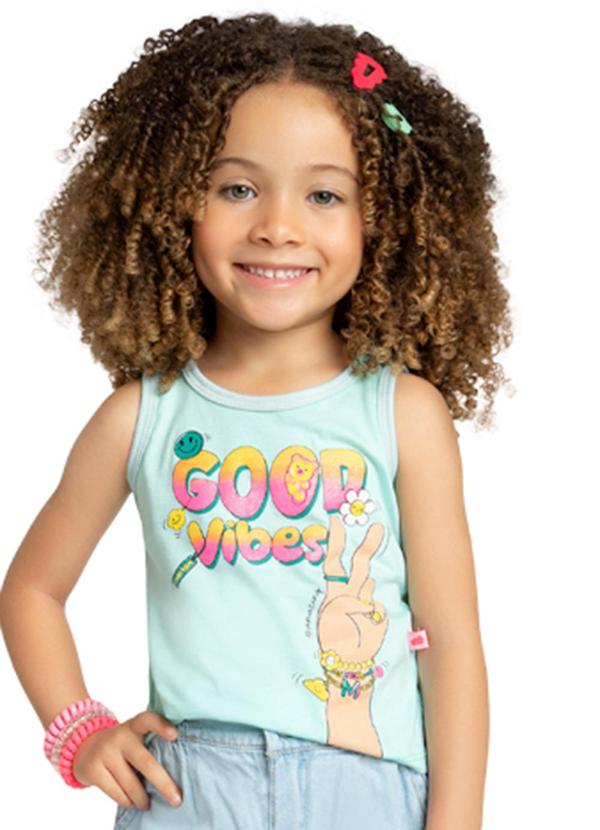 Marlan - Regata Meia Malha Penteada Good Vibes Verde