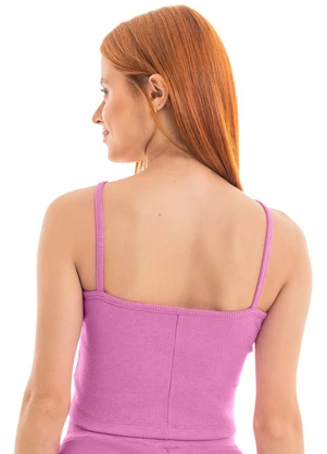 Gloss - Top Cropped Básico Infantil Rosa - GLOSS