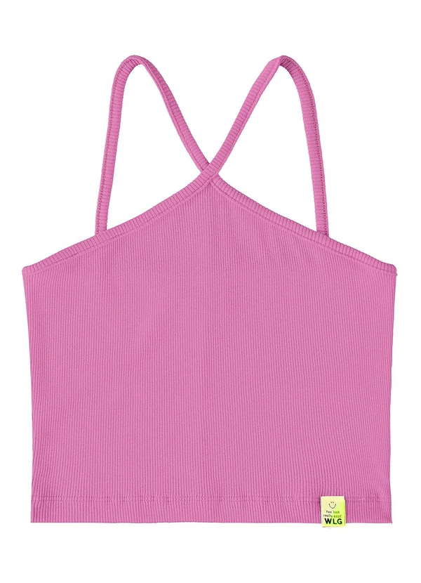 Gloss - Top Cropped Básico Infantil Rosa 5