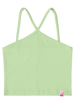 Gloss - Top Cropped Básico Infantil Verde - GLOSS