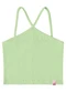 Gloss - Top Cropped Básico Infantil Verde - variação: Verde