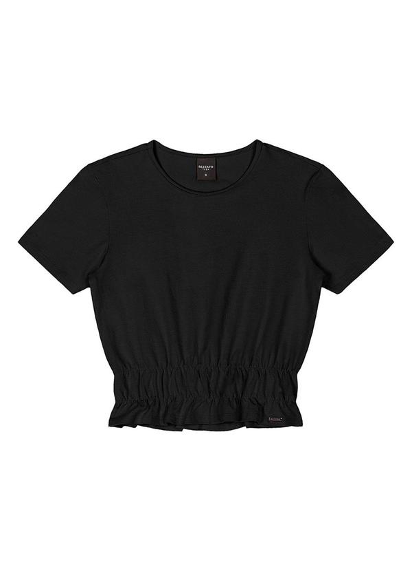 Rezzato - Blusa Babado Elástico Teen Feminino Preto