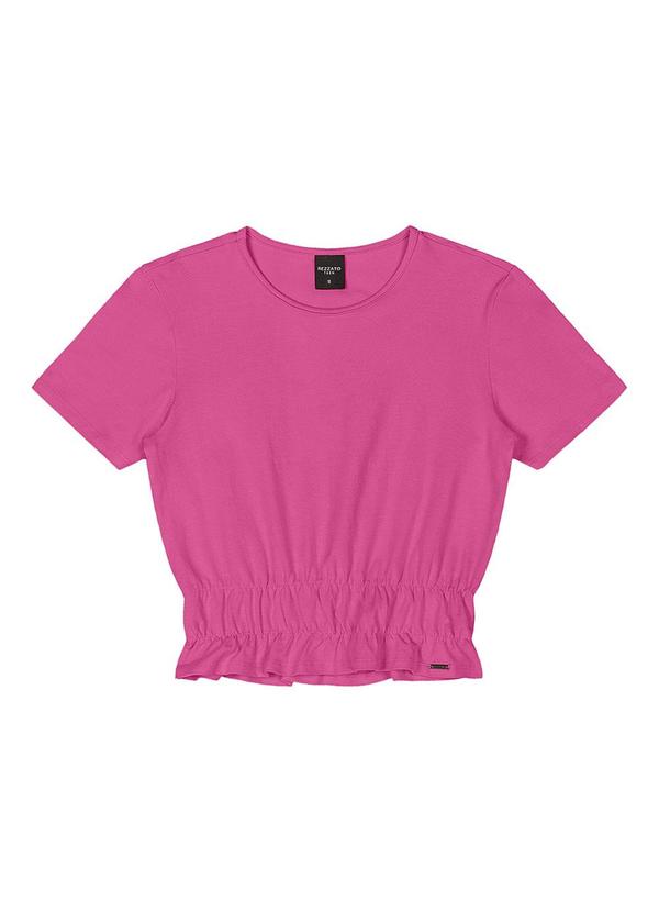 Rezzato - Blusa Babado Elástico Teen Feminino Rosa