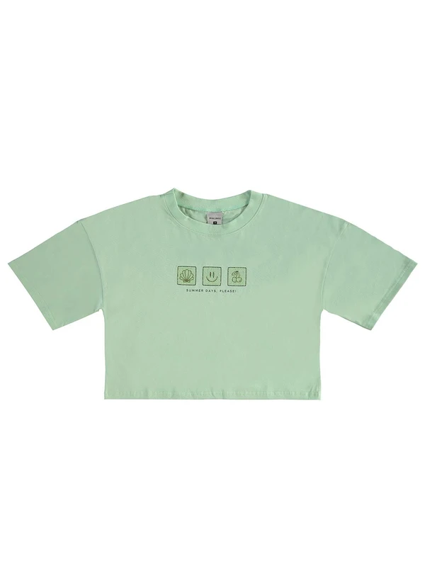 Malwee Kids - Blusa Box Summer Days, Please! Teen Verde Menta