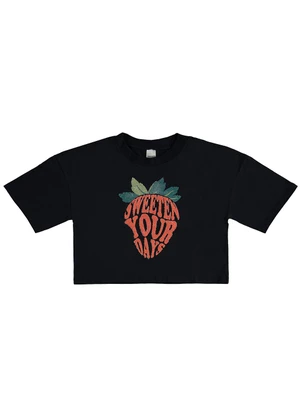 Malwee Kids - Blusa Box Sweeten Your Days Teen Preto - MALWEE KIDS