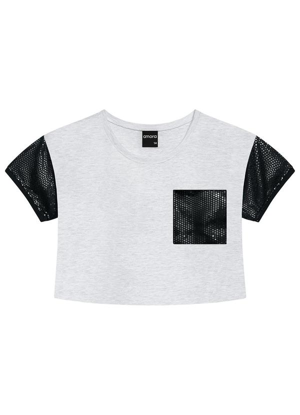 Amora - Blusa Box Teen Menina Cinza