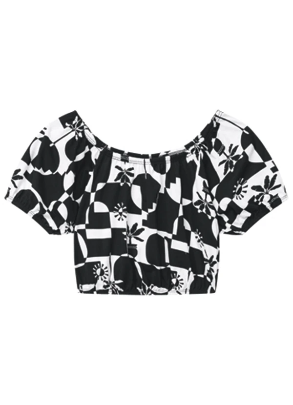 Amora - Blusa Box Teen Menina Preto