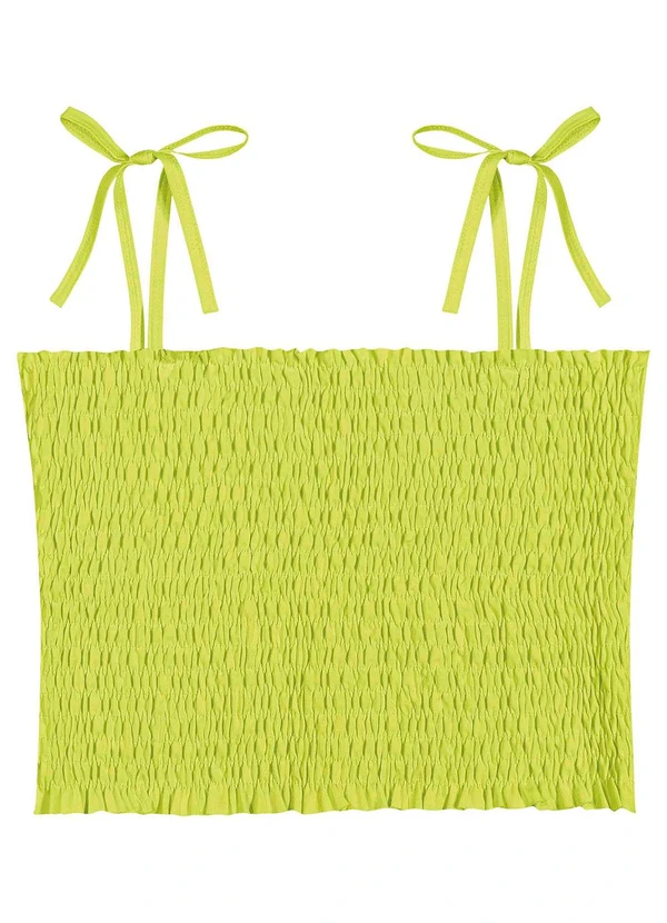 Amora - Blusa Boxy Menina Amarela