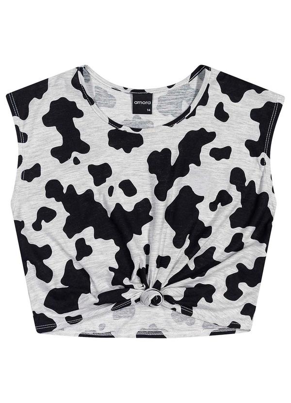 Amora - Blusa Boxy Menina Cinza 2