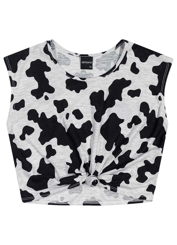 Amora - Blusa Boxy Menina Cinza 2
