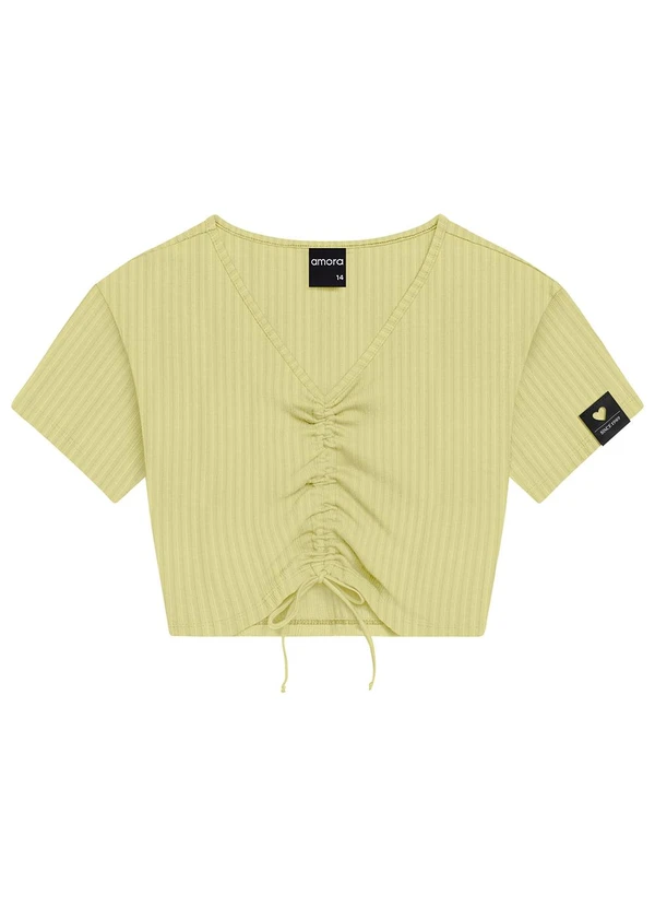 Amora - Blusa Boxy Teen Menina Amarelo