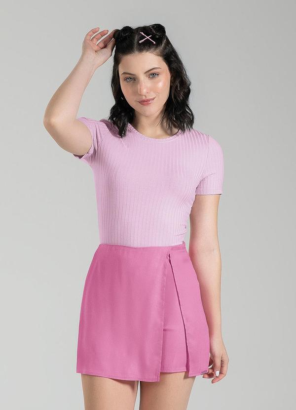 Cativa Teen - Blusa Canelada Lilás