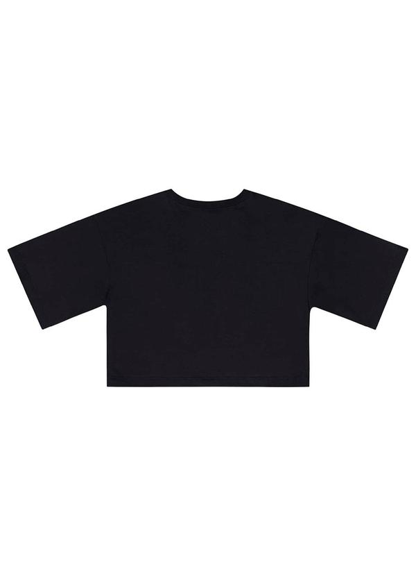Gloss - Blusa Cereja Juvenil em Meia Malha Preto 4