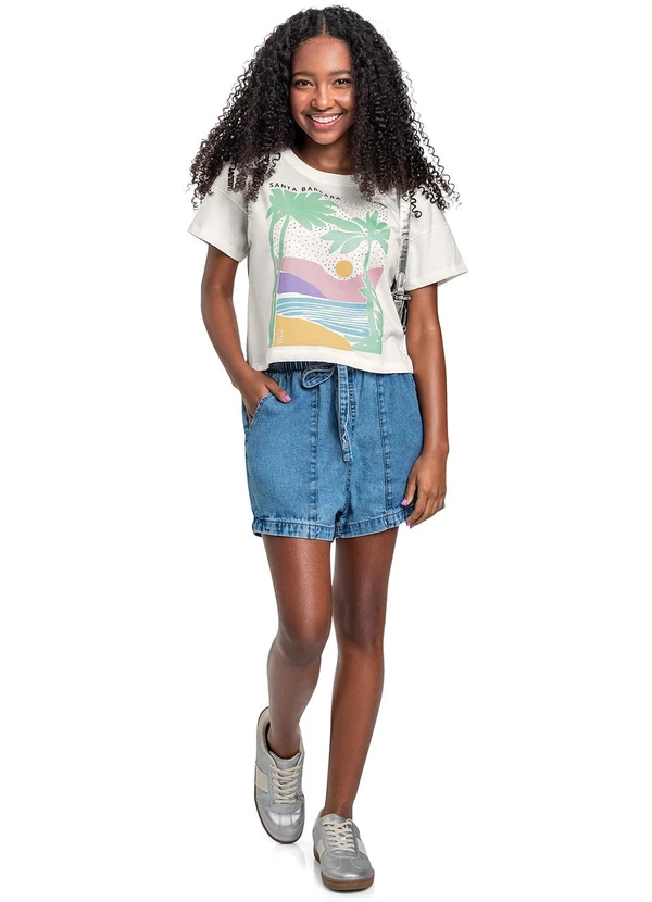 Gloss - Blusa com Strass Juvenil Bege 2