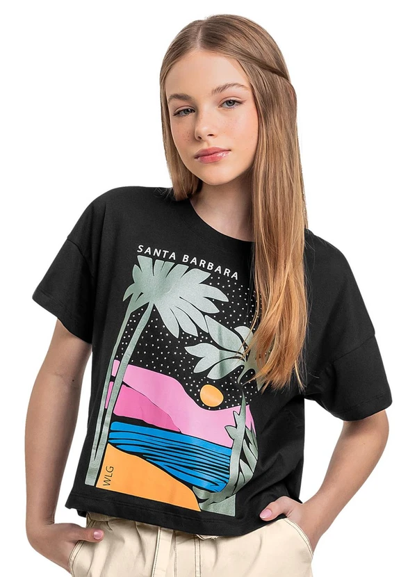 Gloss - Blusa com Strass Juvenil Preto 1