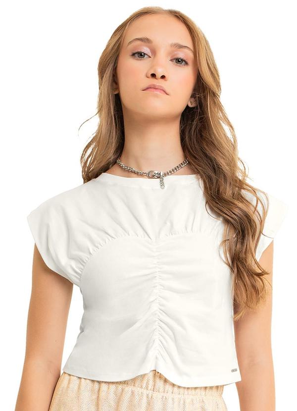 Gloss - Blusa Corset Juvenil para Menina Bege