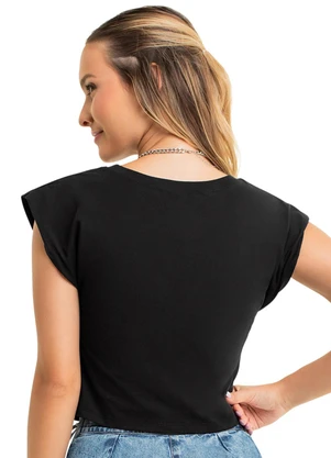 Gloss - Blusa Corset Juvenil para Menina Preto - GLOSS