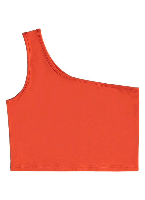 Malwee Kids - Blusa Cropped Assimétrica Teen Laranja Escuro 3
