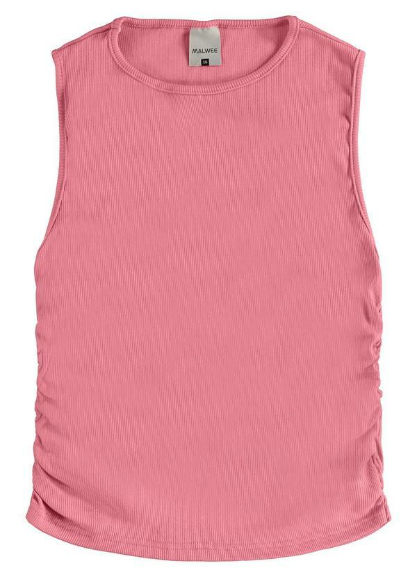 Malwee Kids - Blusa Cropped com Franzido Teen Rosê
