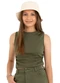Malwee Kids - Blusa Cropped com Franzido Teen Verde Militar - variação: Verde Militar