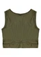 Malwee Kids - Blusa Cropped Cut Out Teen Branco - variação: Verde Militar