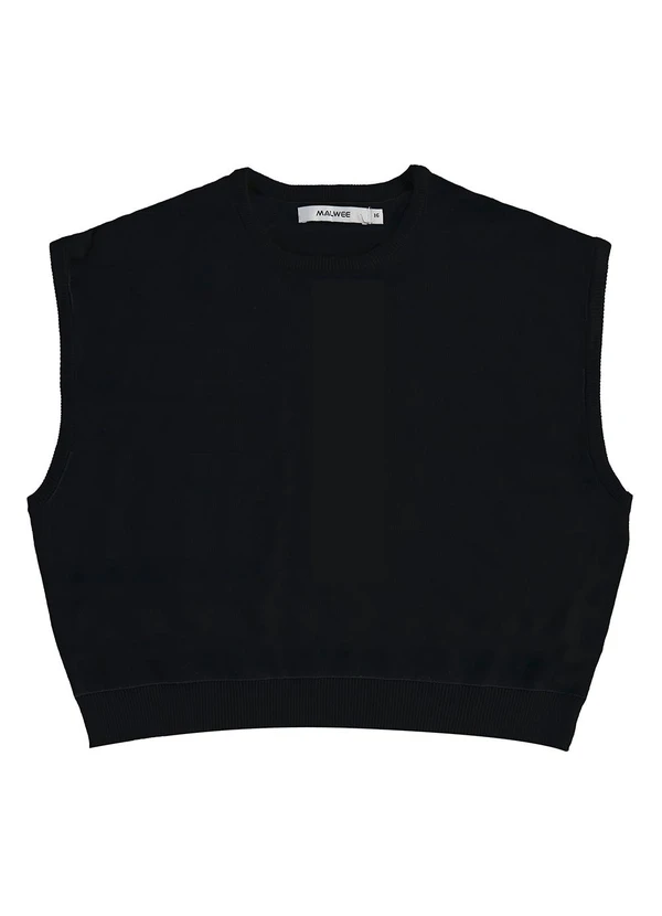 Malwee Kids - Blusa Cropped em Tricot Teen Preto 3