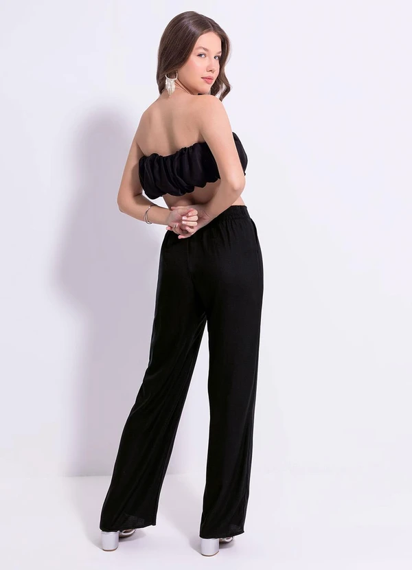 Cativa Teen - Blusa Cropped em Viscose Preto 2