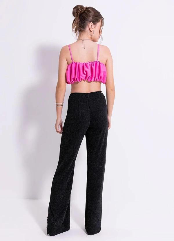 Cativa Teen - Blusa Cropped em Viscose Rosa 3