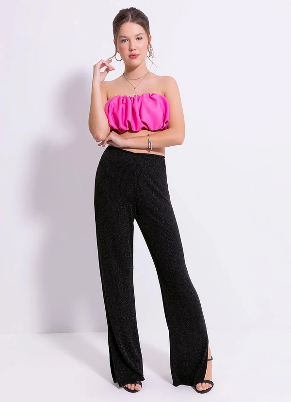 Cativa Teen - Blusa Cropped em Viscose Rosa 6