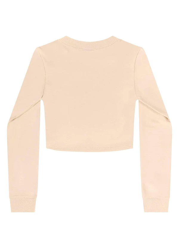 Gloss - Blusa Cropped Juvenil em Molecotton Bege 2