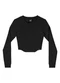 Gloss - Blusa Cropped Juvenil em Molecotton Preto - variação:  
