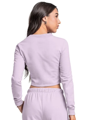 Gloss - Blusa Cropped Juvenil em Molecotton Roxo - GLOSS