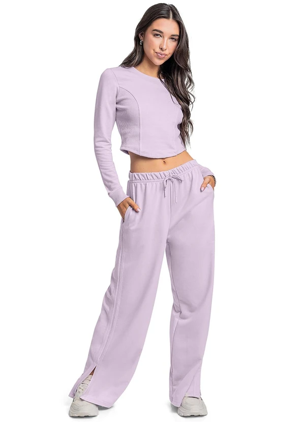 Gloss - Blusa Cropped Juvenil em Molecotton Roxo 3