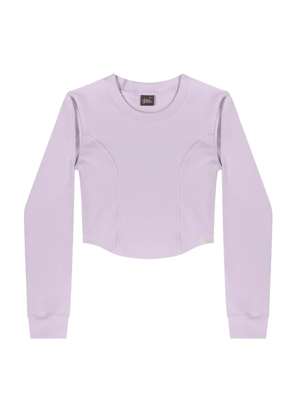 Gloss - Blusa Cropped Juvenil em Molecotton Roxo 5