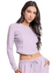 Gloss - Blusa Cropped Juvenil em Molecotton Roxo - variação: Roxo