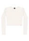 Gloss - Blusa Cropped Juvenil em Ribana Rosa - variação: Bege