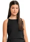 Gloss - Blusa Cropped Juvenil em Tecido Preto - variação: Preto