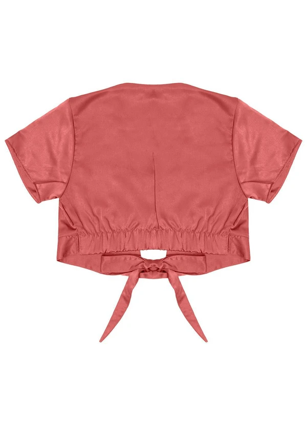 Minty - Blusa Cropped Juvenil em Viscopoly Laranja 8