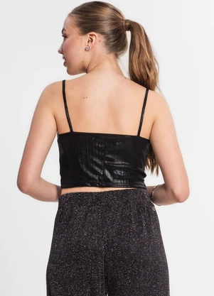 Minty - Blusa Cropped Juvenil Preto - MINTY
