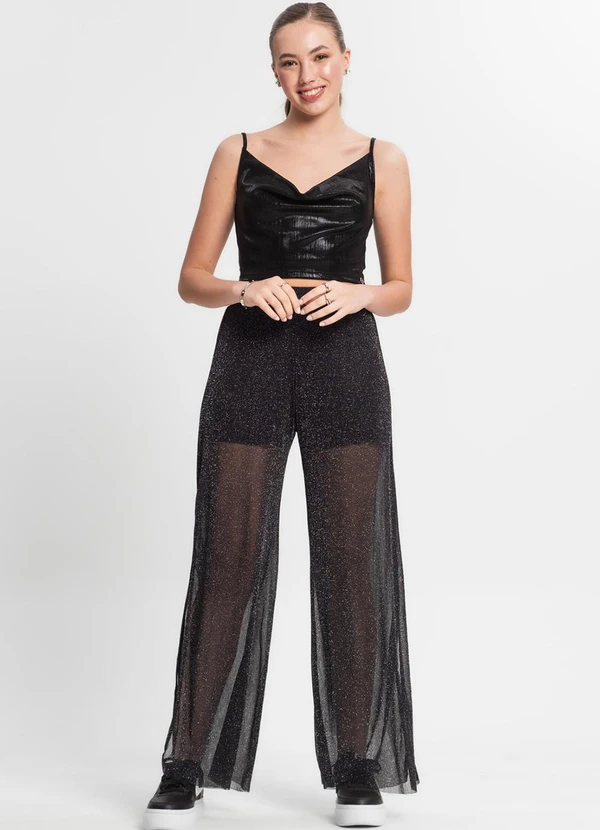 Minty - Blusa Cropped Juvenil Preto 3