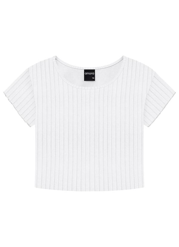 Amora - Blusa Cropped Teen Menina Branco