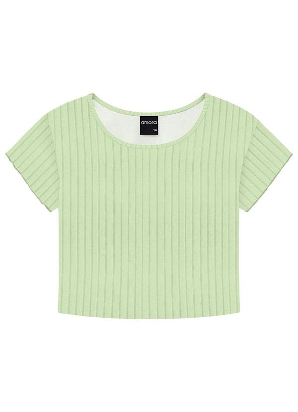 Amora - Blusa Cropped Teen Menina Verde