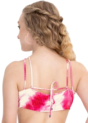Minty - Blusa de Alça Juvenil Ribana Canelada Rosa - MINTY