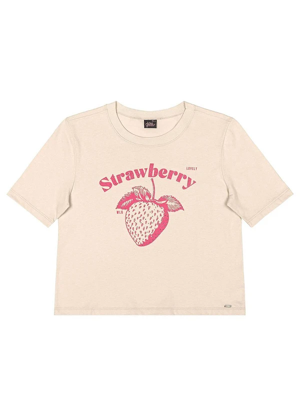 Gloss - Blusa de Morango Juvenil Bege 3