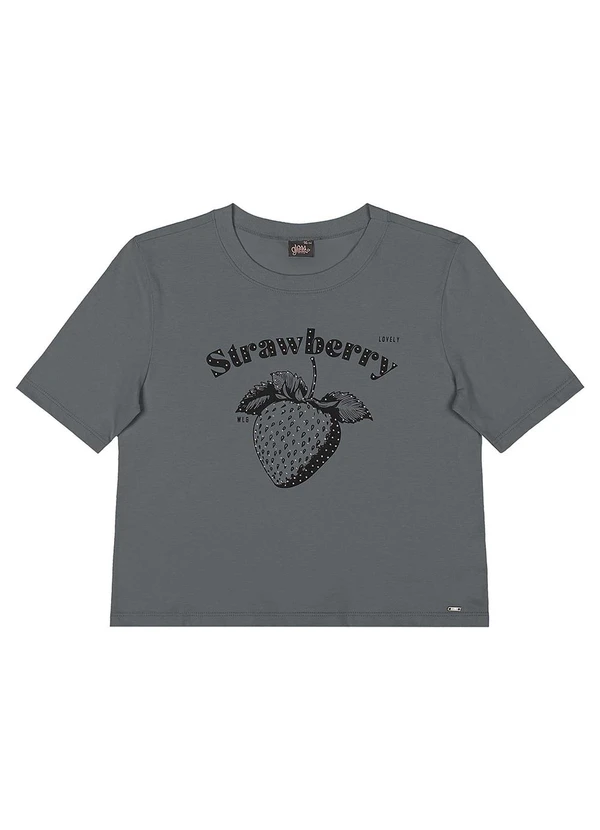 Gloss - Blusa de Morango Juvenil Cinza 3
